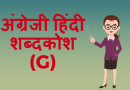 अंग्रेजी हिंदी शब्दकोश (G) – English Hindi dictionary Start With G अंग्रेजी हिंदी शब्दकोश (G) – English Hindi dictionary Start With G
